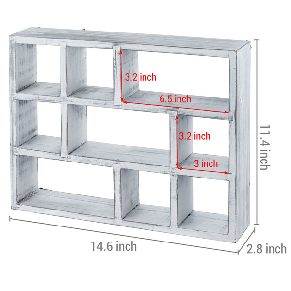 Gracie Oaks 12 x 16 Wood Small Cubby Shelf & Reviews