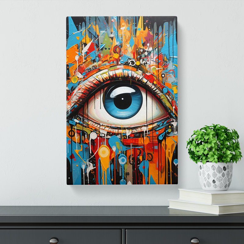 Eye Hard Edge - Wrapped Canvas Print, 60cm H x 40cm W x 3cm D