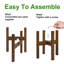 Support réglable pour plante en bambou, support à plante d'intérieur moderne pour pots de 8 à 12 pouces, présentoir de plancher en bois
