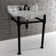 Monarch Marble Rectangular Console Bathroom Sink with Overflow