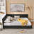 Comfortable Upholstered Sofa Bed Frame with Stylish Backrest and Armrests for Versatile Use-1467061656