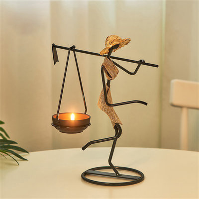 9.25'' H Metal Tabletop Candlestick