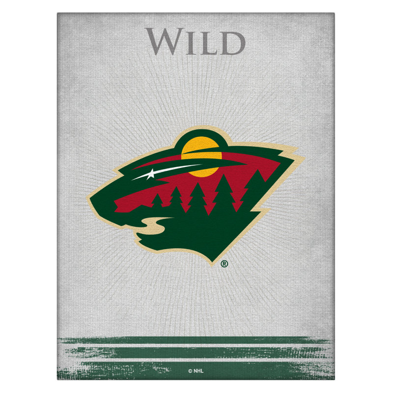 « NHL », impression sur toile, Minnesota Wild, H 15 cm x l 20 cm