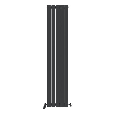 iBathUK Belgravia Vertical Single Slim Flat Panel Radiator Anthracite
