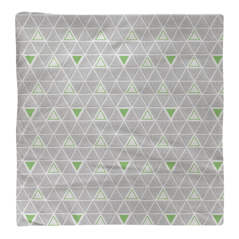 Jordao Cotton Abstract Square Napkin, Green Accent, 0.1" H x 10" W x 10" D