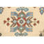Tapis beige en laine noué à la main de conception unique 4 pi 2 po x 6 pi 2 po New Age