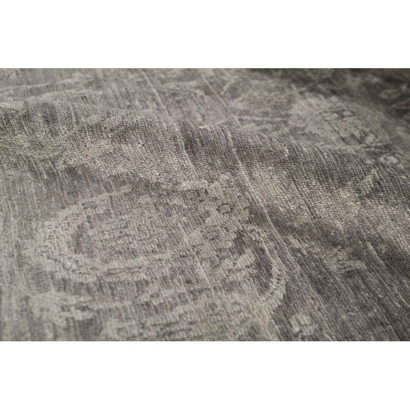 Neo Villa Floral Area Rug in Dark Gray, Rectangle 8'11" x 11'9"