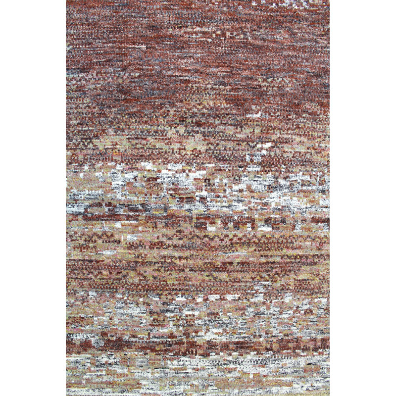 Sahara Abstract Area Rug in Red, Rectangle 11'9 x 15'3"