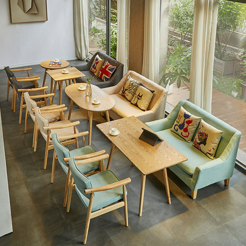 Banc de restaurant élégant et simple pour dessert, Beige