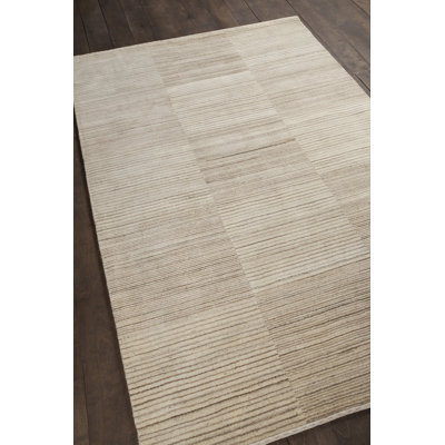 Roxanne Hand-Knotted Wool Checkered Rug – Brown/Beige
