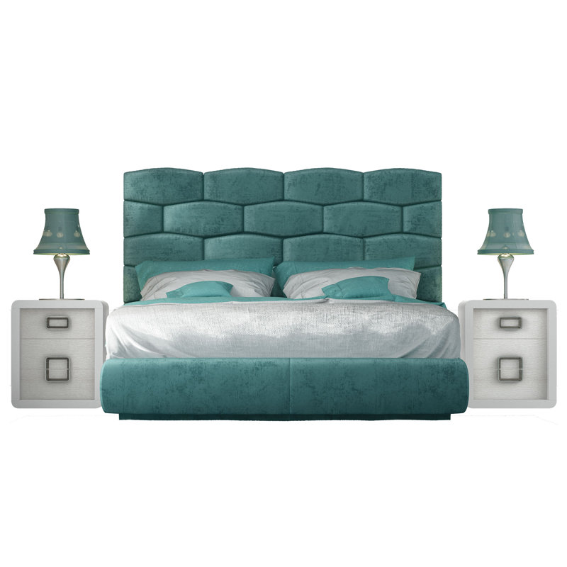 Ensemble de chambre à coucher tapissier Annalya, Mat, Grand