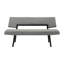 Jeiren 63" Wide Upholstered Dining Bench with Back in Rubberwood and Fabric-304086087-304086081