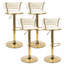 Tabouret tournant en velours-363466212