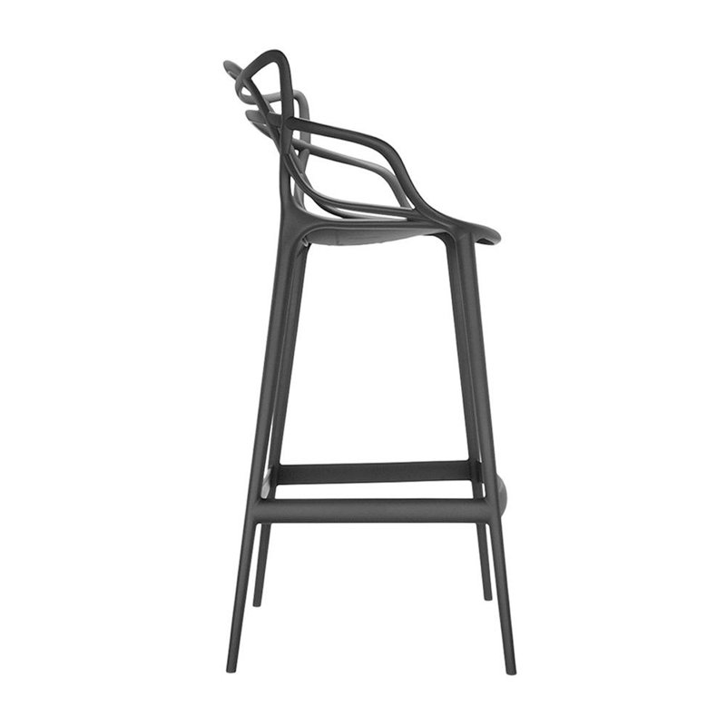 Upholstered Counter Stool, Black