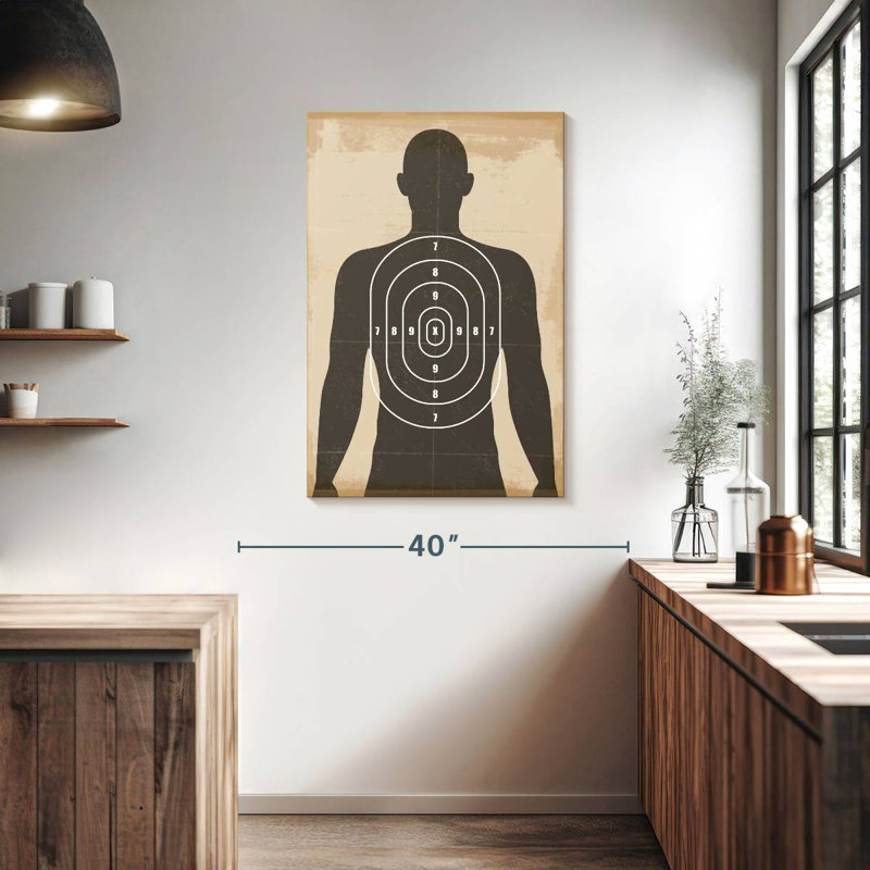 Human Shooting Target, 39" H x 26" W