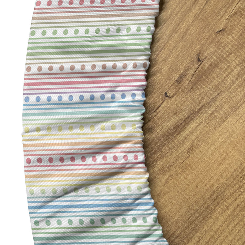 Bungalow Rose Abstract Fitted Round Tablecloth Multicolor