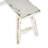 Brunhild Wood Slim Distressed Brown Bench with Smaller White Bench Set