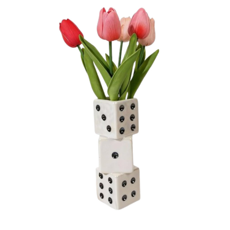 Vase moderne en céramique - petit vase décoratif blanc
