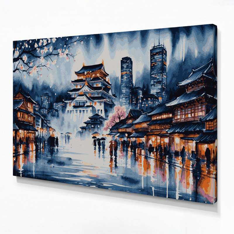 Art mural sur toile, villes, Osaka, Japon, H 11 po x l 14 po