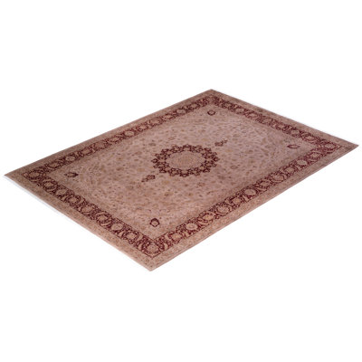 Haydon Hand Knotted Wool Contemporary Brown Area Rug 9' 2"" x 13' 1 -  The Twillery Co.Â®, 53738B9CE95040ED83DDC4FDE7ECF518