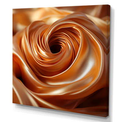 Orange Abstract Spiral Cyclone Tranquility - Abstract Spirals Wall Art