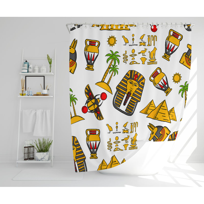 Sejer Polyester Shower Curtain, 168cm H x 168cm W