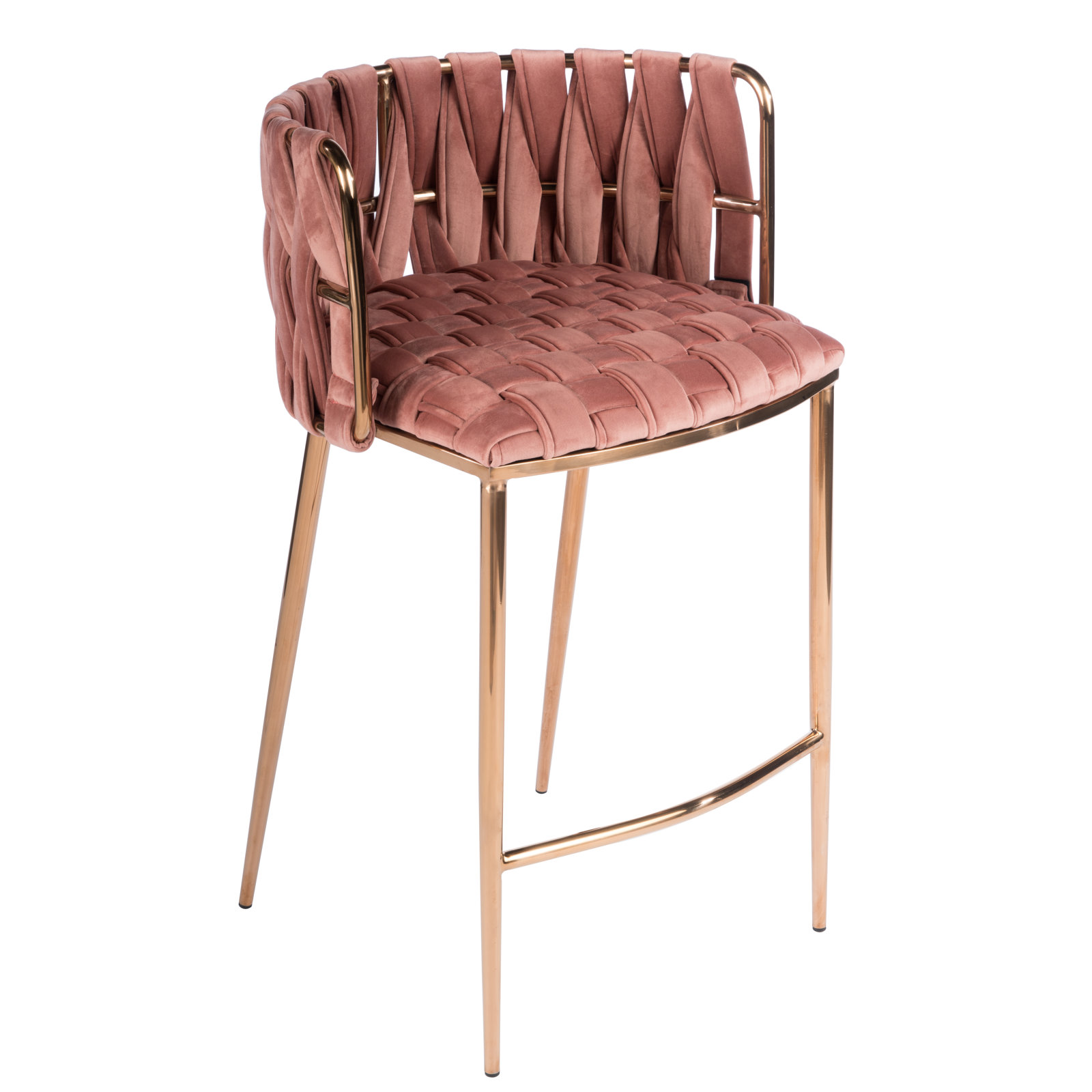 Tyrone 27" Counter Stool, Rose, Gold