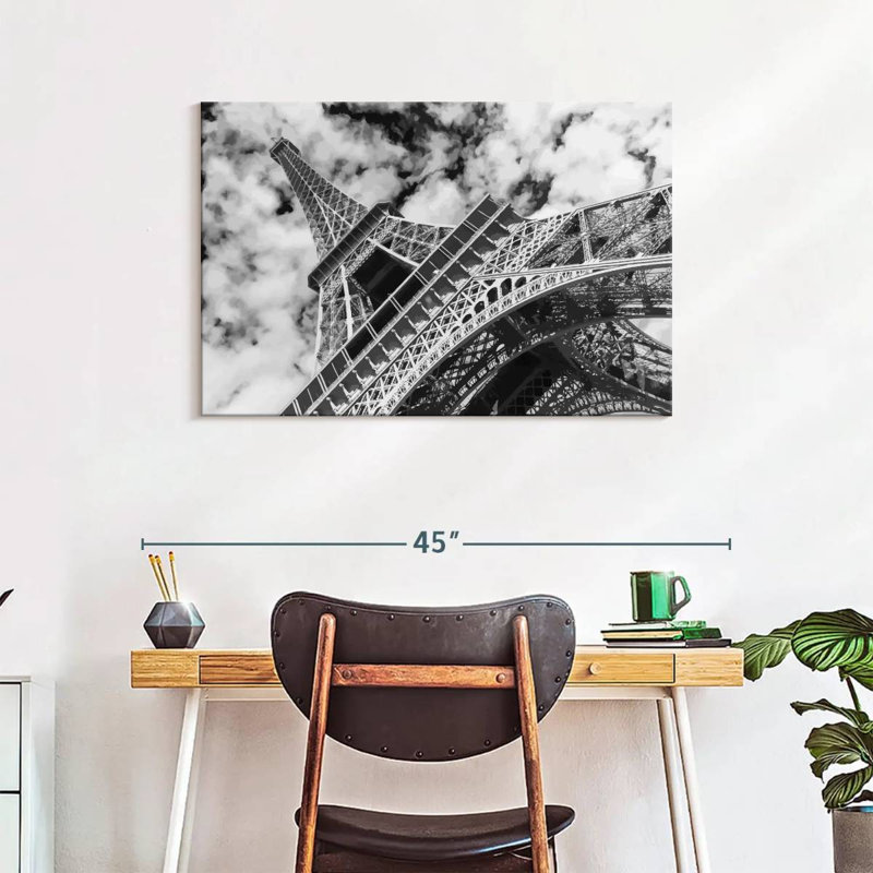 Eiffel Tower Cloudscape Canvas Print, 24" H x 36" W x 1.25" D
