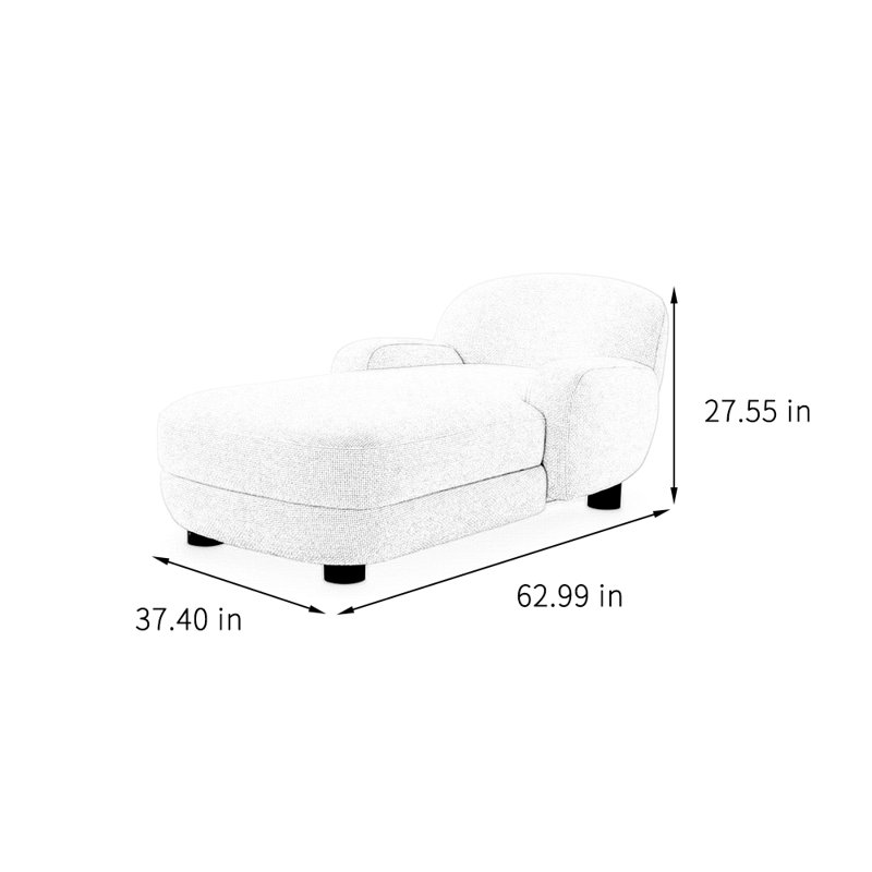 Méridienne simple de style crème paresseux