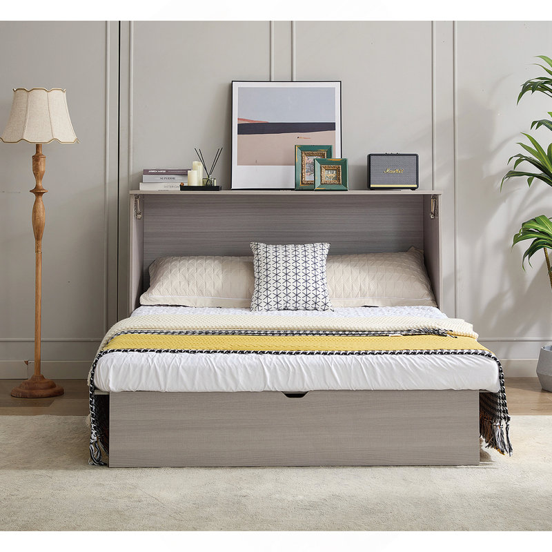 Lit escamotable avec rangement Murphy, Gris