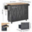 Armoire de rangement sur roulettes avec tiroir et tablettes pour îlot de cuisine-129993740