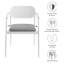Ensemble de 2 chaises de salle à manger d'extérieur en aluminium empilables Aeris-106437704-106437702