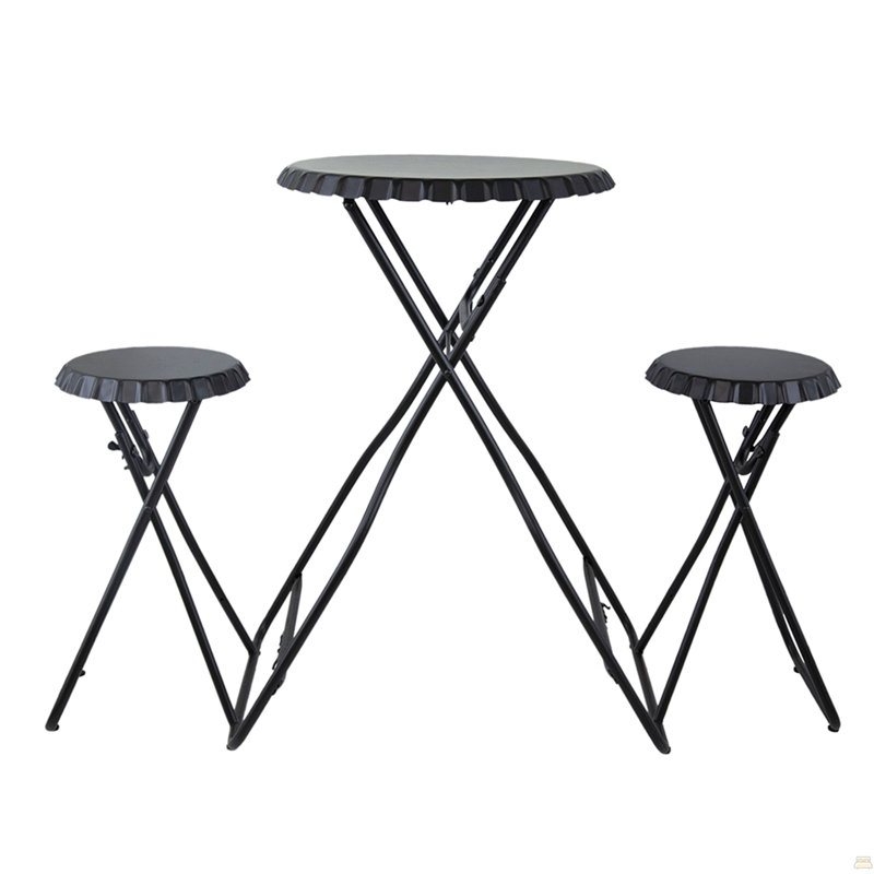 Table d'appoint et deux sièges escamotables