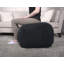 Pouf carré en microfibre, gris anthracite foncé-487776865