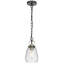 60W Alysoun metal pendant light with glass shade