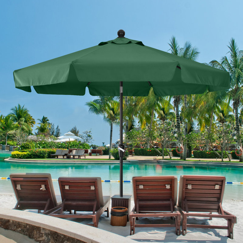 Parasol de marché 9 pi Hobert, H 79,9 po x l 90,5 po x P 90,5 po, Vert