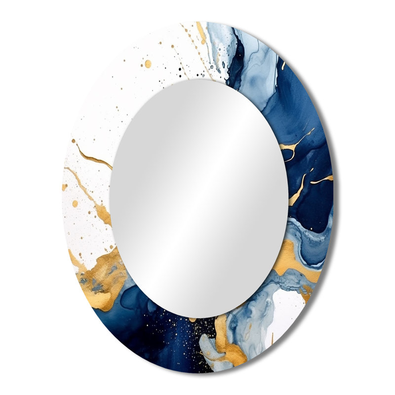 Montelimar - Miroir abstrait en métal, 43 po x 33 po