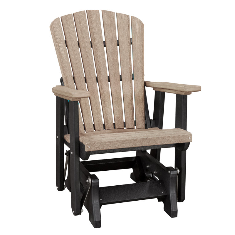 Outdoor Adirondack Chair, Light Brown/Black
