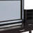 Jexo 3Pc Cherry Vanity Table Set With LED Mirror, 3 Drawer, Gray Padded Stool-117559158