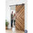 Black Steel Single Door Barn Door Hardware Kit Standard Single-2039878572