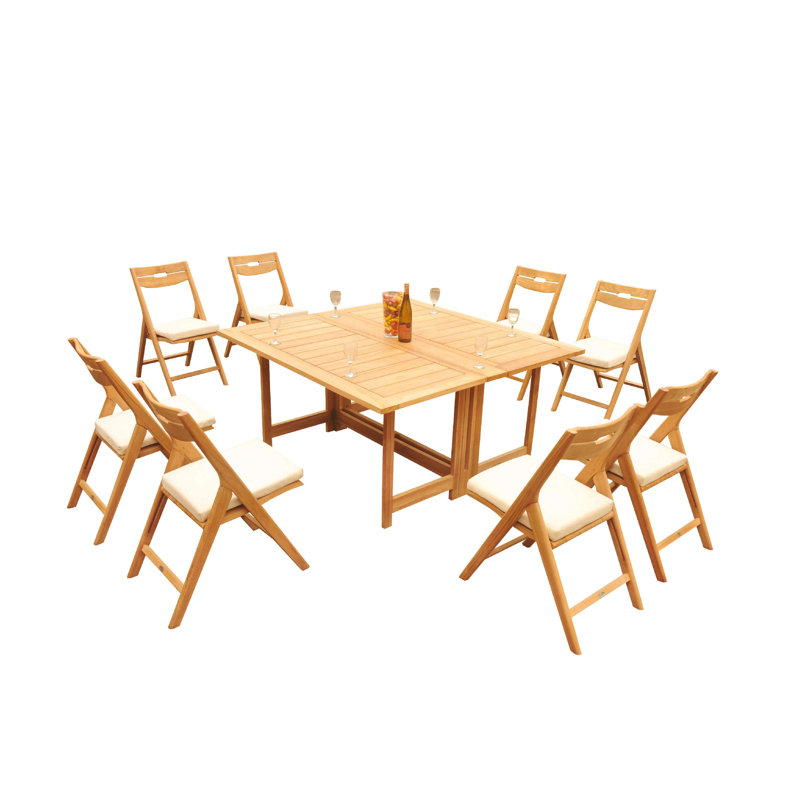 Surfliner Outdoor 9 - Piece Teak Dining Set