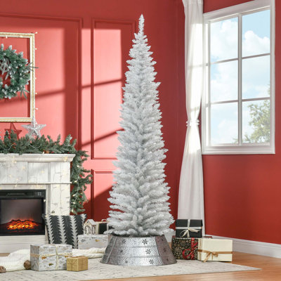Arbre de Noël artificiel 7 pi avec 499 branches réalistes et support en plastique