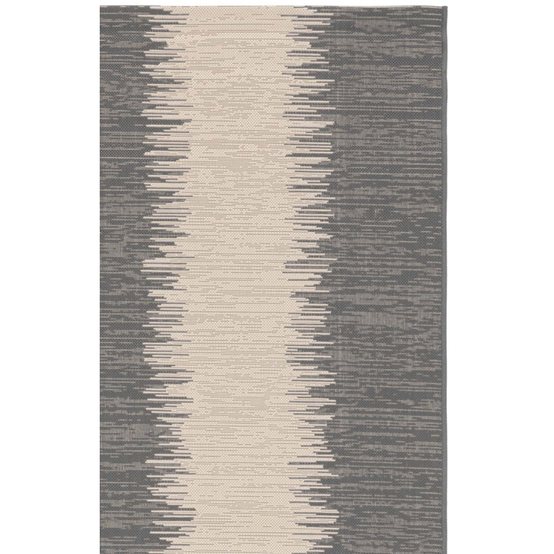 Tapis d'intérieur / extérieur abstrait Kyshia Performance, Rectangle 5 pi 3 po x 7 pi 7 po