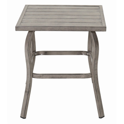 Table d'appoint / table basse en métal peint, table en fer robuste avec finition thermolaquée, utilisation à l'extérieur