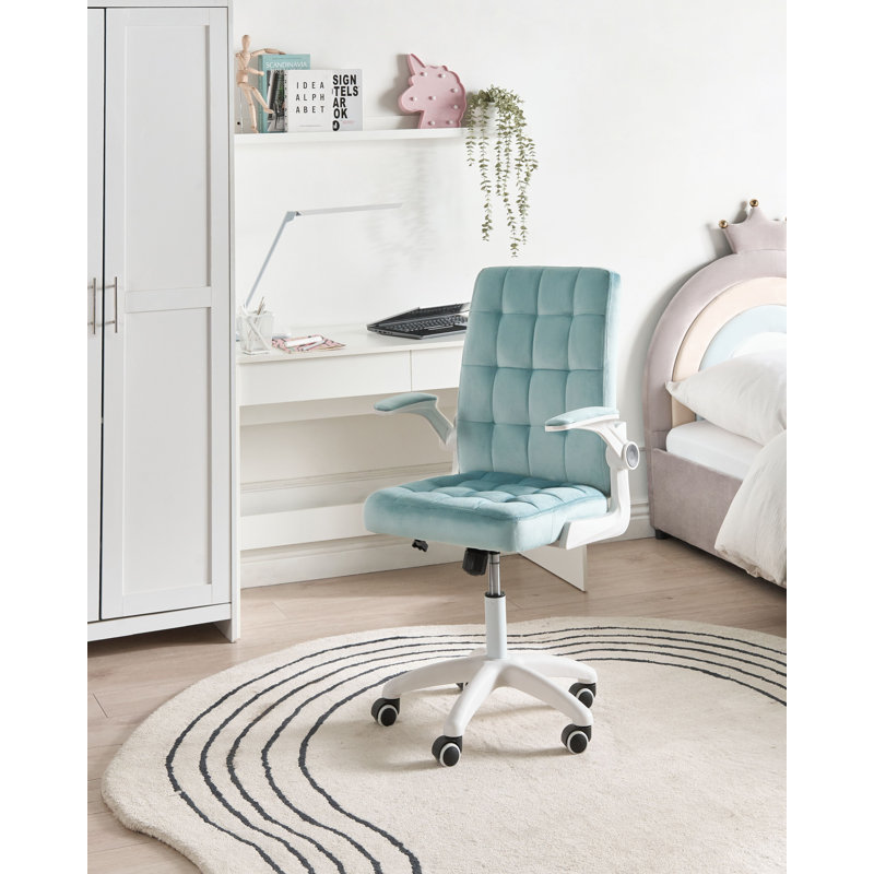 Velvet Office Chair, Blue