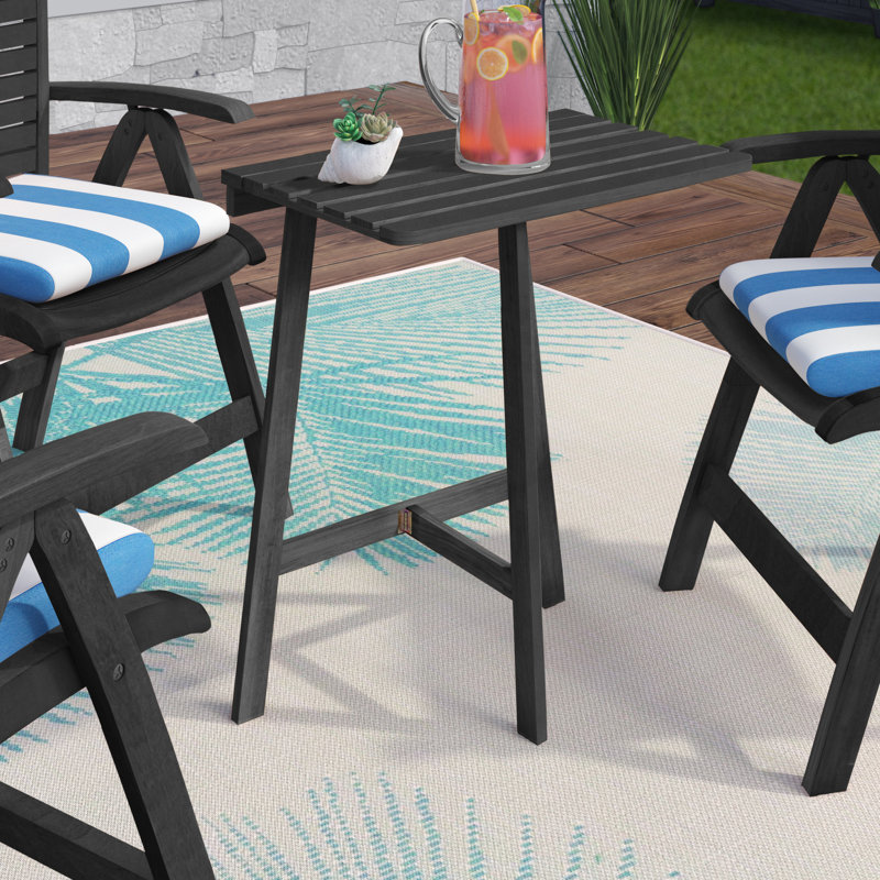 Table de balcon en bois, Gris foncé