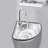 Stainless Steel  Triangle Bathroom Sink