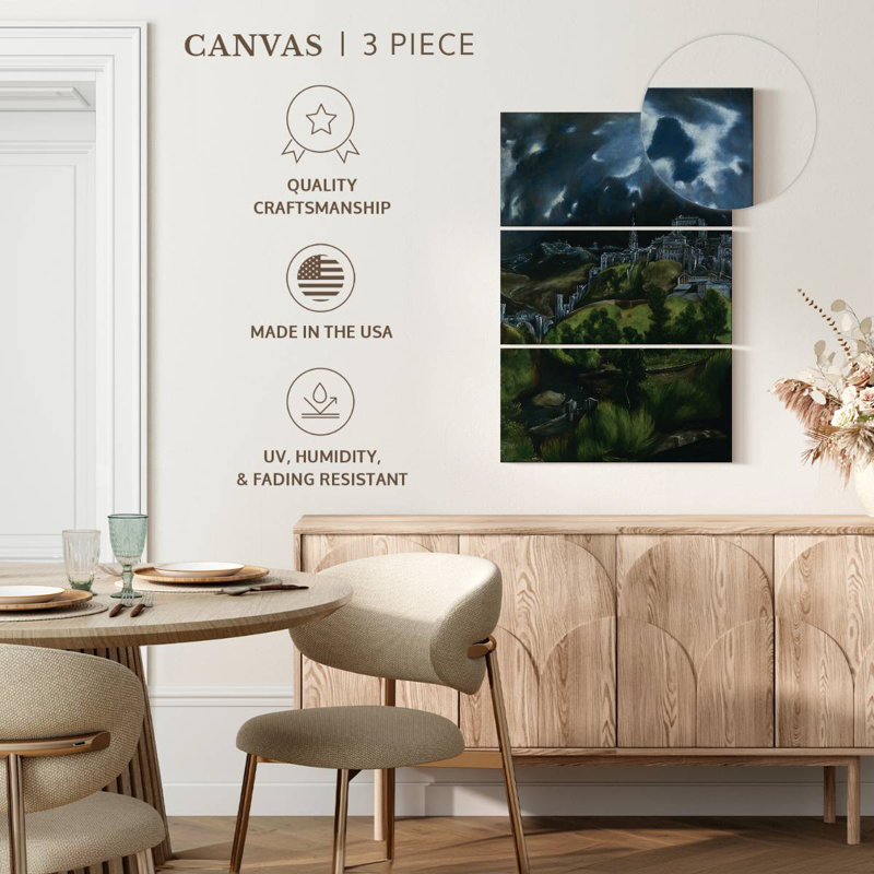 Masam vue de Tolède, H 23 po x l 14 po