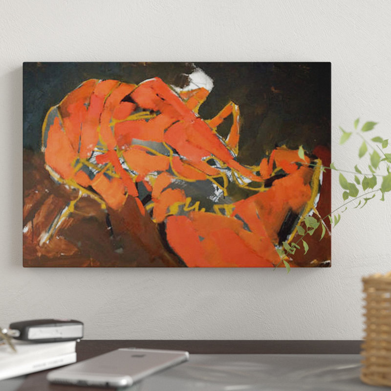 «Abstract Lobster I», impression sur toile, H 12 po x l 18 po x P 1,5 po, Toile tendue
