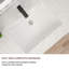 Lavabo de salle de bain rectangulaire en céramique avec trop-plein L 18 po x l 14 po